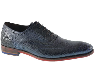 Floris Van Bommel Heren Nette Schoenen 19104 - Blauw