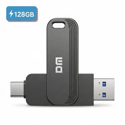 DM Dual USB Stick 128GB - USB-C & USB 3.2 Flash Drive - 150MB/s OTG - Voor Smartphone en Laptop
