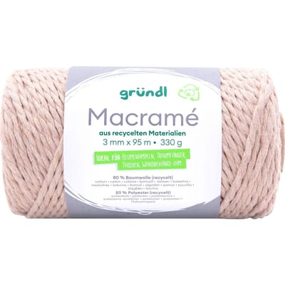 Gründl katoenen koord "Macramé", 3 mm - Kleur 02