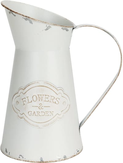 Unyqoos ® Charmante Decoratieve Witte Bloemenvaas in Rustieke Vintage Stijl voor Huis en Tuin
