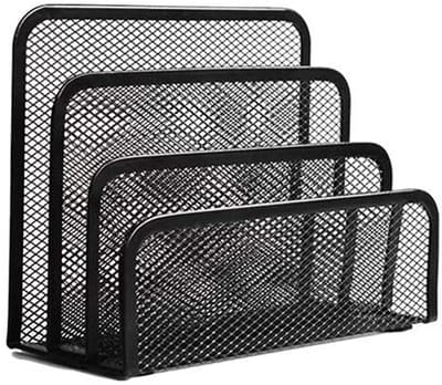 longziming -Bureau Mail Organizer – Mesh Brievenhouder met Meerdere Vakken voor Post, Documenten en Mappen – Desk Sorter voor Thuis en Kantoor