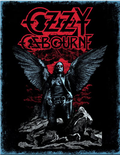 Ozzy Osborne Wings. Metalen wandbord 31,5 x 40,5 cm.