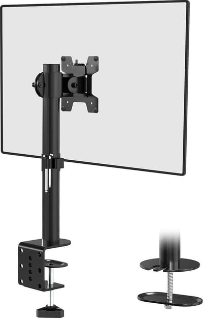 NÖRDIC AM3-01 Monitor arm - 17 - 32 Inch - In hoogte verstelbaar - kabel management - Zwart - Ergonomisch monitorbeugel