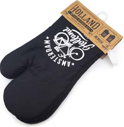 Oven Handschoenen - Zwart - Amsterdam - Souvenir - Een Paar