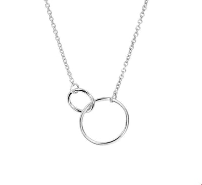 Zilver Gerhodineerde Collier rondjes 1 1323934