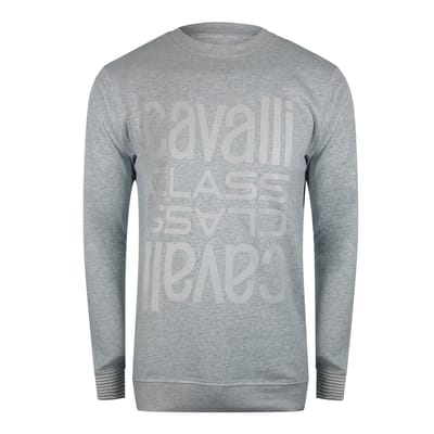 Cavalli Class Multi Logo Grijs Sweatshirt