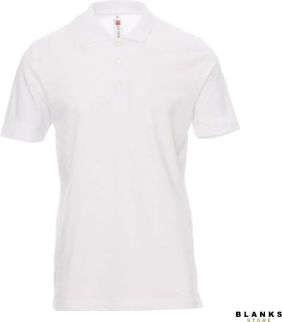 Payper Rome: Katoenen Piquet Polo Shirt Heren met Korte Mouwen en Parelmoer Knopen - Wit - S