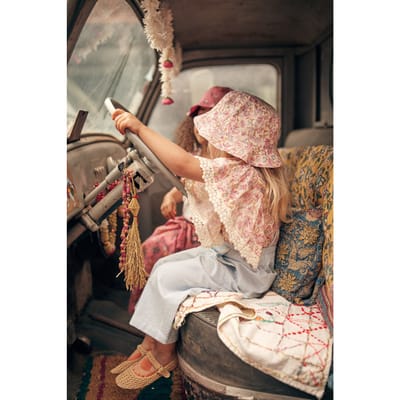 Louise Misha Sun Hat Lajik Cream Padma Mudra Size: 10-12Y | Accessories Outlet | Unisex | Roze