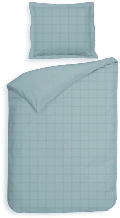 Heckettlane Dekbedovertrek Diamante - Bedlinnen - 140x200-220 cm - Eenpersoons - Blauw - Dekbedovertrek van 100% Katoen-Satijn