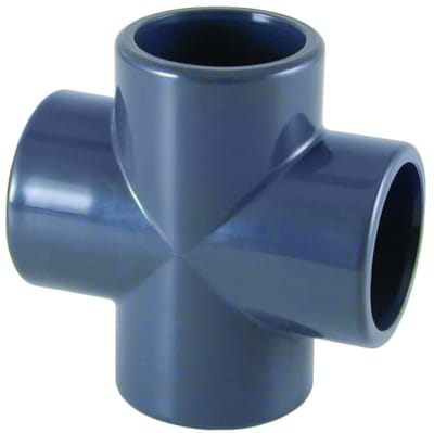 PVC-U Kruismuffe 50 mm PN16, PVC Fitting, Buiskoppeling