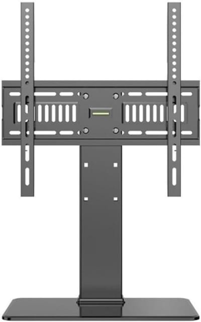 Universele tv-standaard voor 26 55 inch tv's in hoogte verstelbare tv-montagestandaard met gehard glazen voet voor maximaal 80 lbs slaapkamer tv-standaard