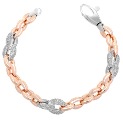 Orphelia ZA-7160 - Armband rosé round links - 925 Zilver rosé - 20 cm