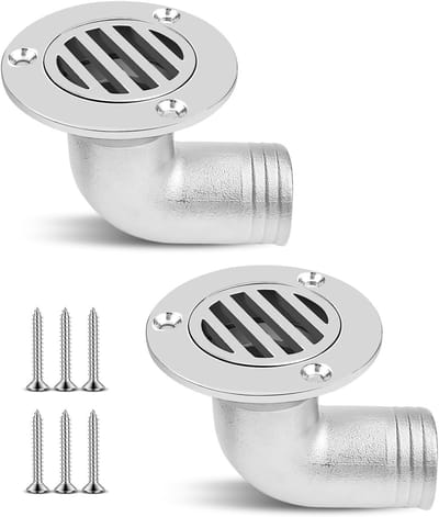 Afvoer Bootdek - Dekafvoer Marine - Snelle Drainage - 316 Roestvrij Staal - 38 mm - Zilverkleurig