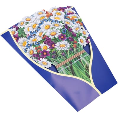 3D Papieren Bloem Wenskaart Pop-up Vouwbare Bloemenbos Kaart en Envelop voor Verjaardag Bruiloft Jubileum Cadeau