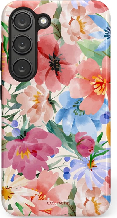 Casetastic Hoesje Geschikt voor Samsung S23 - Stijlvolle Beschermende Duo-layer Case - Tuin van tinten