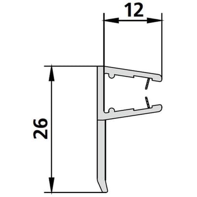 Kermi gasket vertical for Ibiza 2000 quadrant with sliding doors 6025181