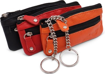 Safekeepers Leren Sleuteltasje - Compact Sleuteletui - Bundel 2 of 3 Stuks