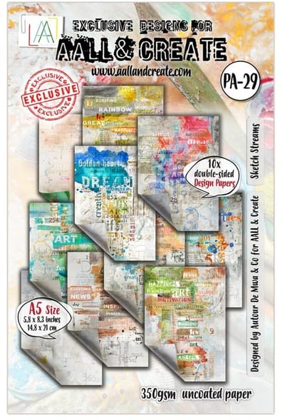 Aall & Create Design Paper A5 - Sketch Streams