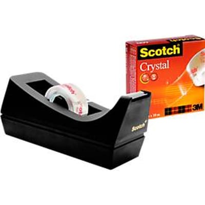 Scotch Plakbandhouder C38 met 1 rol Crystal 19 mm x 10 m
