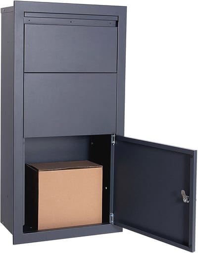Pakketbox Wandmontage - Brievenbus Pakketopslag - Veilig Post Ontvangen - Slim Inbrengsysteem - 47 x 22 x 87 cm - Antraciet