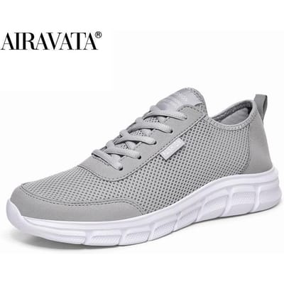 Mannen Casual Schoenen Mesh Ademende Mannelijke Schoenen Tenis Schoenen Outdoor Schoenen Sneakers Plus Maat 39-48 41 gray