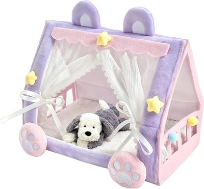 Poppenbedje Tent - Speelgoed Meubel - Fantasie Spel - Miniatuur Huis - 21 x 15 x 11 cm