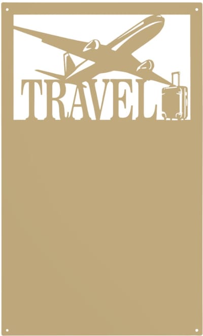 Anwicar Rechthoekige Magneet Bord - Magnetisch memobord - Magnetisch prikbord - Goud - 50x30 cm