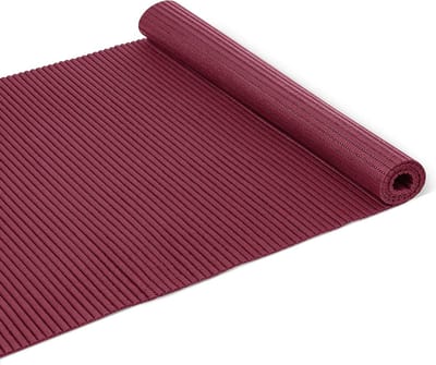 Badmat Schuim - Badloper Douchemat - Veilig Douchen - Waterdoorlatend Antislip - 65 x 180 cm - Bordeauxrood