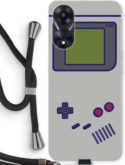 Case Company® - Hoesje met koord geschikt voor Oppo A78 5G hoesje met Koord - Game On - Telefoonhoesje met Zwart Koord - Bescherming aan alle Kanten en Over de Schermrand