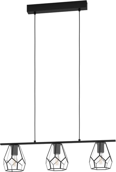 EGLO MARDYKE LANGE TAFEL 3XE27 L775 HELDER/ZWART