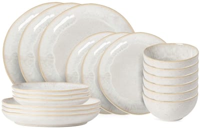 Costa Nova Serviesset Casafina Eivissa Sand Beige 18-delig / 6 personen - 6 dinerborden, 6 ontbijtborden & 6 kommen