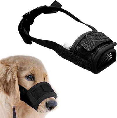 Dailygoods - Zachte Mesh Muilkorf voor Honden, Verstelbaar en Ademend