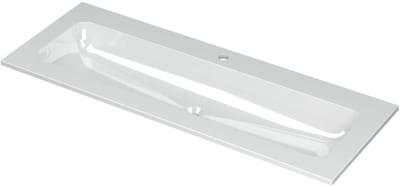 INK Aspekt Wastafel Porselein Centraal met 1 Kraangat - 1200x450x15 mm - Glans Wit