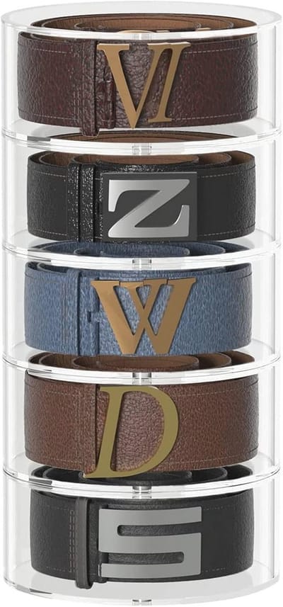 5 Lagen Riem Organizer voor Kast - Multifunctionele Acryl Riemhouder en Sieraden Display