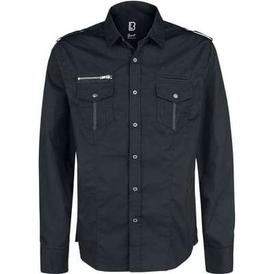 Brandit Longsleeve - Rockstar Shirt Longsleeve - S tot 5XL - voor Mannen - zwart