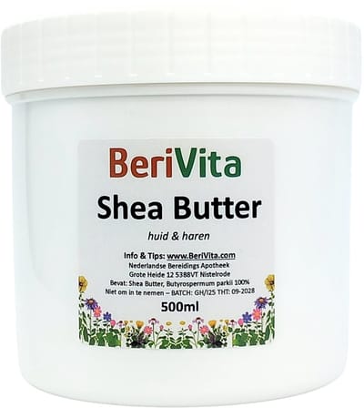 Shea Butter Puur 500ml Pot - Huid en Haar Butter - Ongeraffineerde en Onbewerkte Sheabutter - Shea Boter