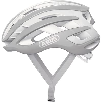 Fietshelm ABUS AIRBREAKER pure grey M - 52-58 cm - grijs - Geschikt voor gebruik op racefietsen - gravelbikes - 210 g