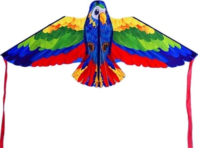 Livano Vlieger Voor Strand - Kite Vliegers - Kindervlieger - Papegaai - Blauw