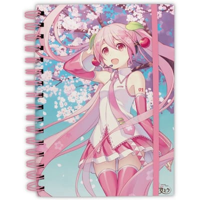Hatsune Miku - Anime Notebook - Cherry Blossom - voor Geen - meerkleurig