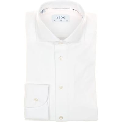 Eton Overhemd Uni Four-Way Stretch Wit / male