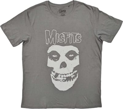 Misfits - Logo & Fiend Heren T-shirt - S - Grijs