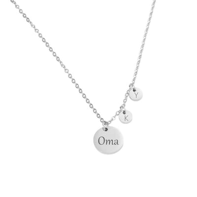 Ketting met Naam en 2 Initialen Goud