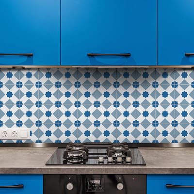 Zelfklevende tegelmuurstickers voor keuken en badkamer - 9 Rachela Azulejos tegelstickers - 9 stickers 15x15cm