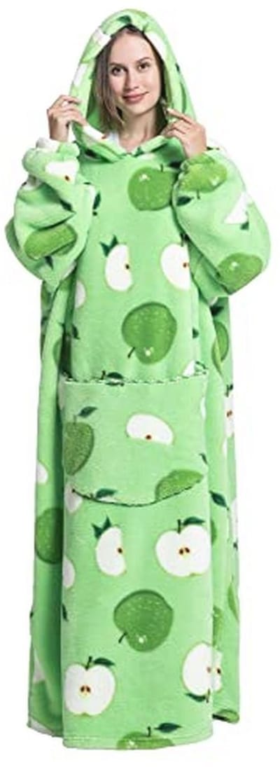 Oversized Sherpa Fleece Hoodie Deken voor Comfortabel en Gezellig Thuisgebruik - Perfecte Kerst- en Verjaardagscadeau