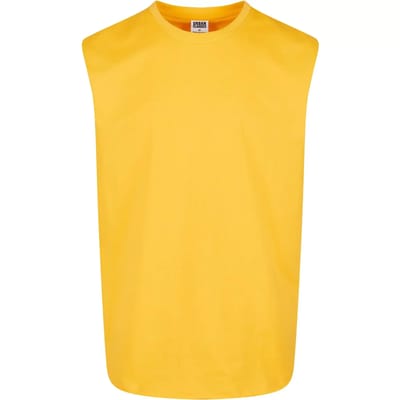 Urban Classics - Open Edge Mouwloos shirt - 4XL - Oranje