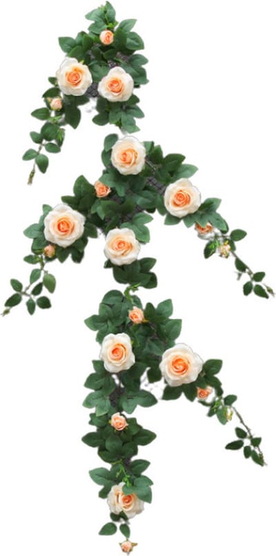 Champagnekleurig rekenkundige rozentak - 5 Branch - 150cm - Kunstmatige Roozen Takken - Skelet voor Florale Compositie - Creatieve Handwerk Materiaal - Huisdecoratie - huwelijksdecoratie - feestdecoratie- Gemakkelijke Installatie
