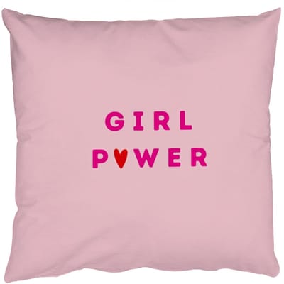 Sierkussens - Kussentjes Woonkamer - 50x50 cm - Girl power - Roze - Hartje