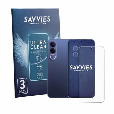 Savvies - Screenprotector voor Vivo V70 FE (Voor+Camera) - Folie Beschermfolie transparant 6 Stuks