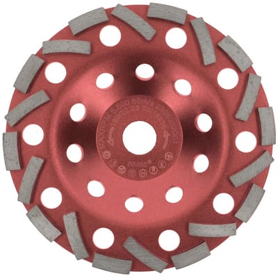 Diamant Slijpschijf - Betonschijf Komschijf - Beton Schuren - Turbosegmentatie Efficiënt - Ø 180 mm - Grijs