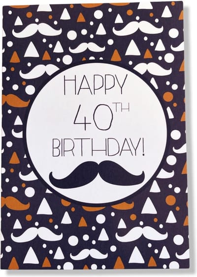 Hoera 40 Jaar! Luxe verjaardagskaart - 12x17cm - Gevouwen Wenskaart inclusief envelop - Leeftijdkaart